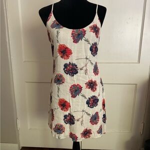 Kimchi Blue Ladies Sundress Spaghetti Strap Floral Mini Side Zipper Size M
